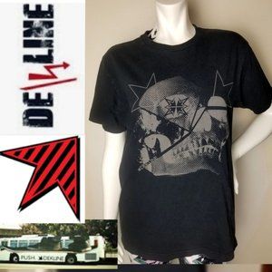 RARE DISCONTINUED Dekline ABSTRACT SKULL Skateboarding Tee Shirt